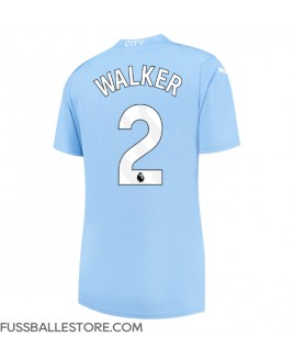 Günstige Manchester City Kyle Walker #2 Heimtrikot Damen 2023-24 Kurzarm